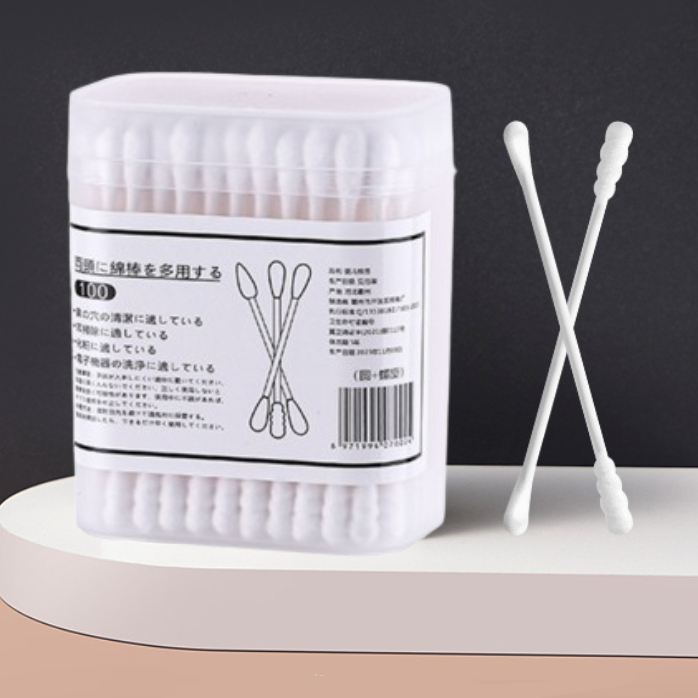 พร้อมส่ง สำลีก้าน คอตตอลบัด อนามัย สำลี ใช้ปั่นหู ใช้สำหรับบาดแผล สะอาดปลอดภัย 100ชิ้น