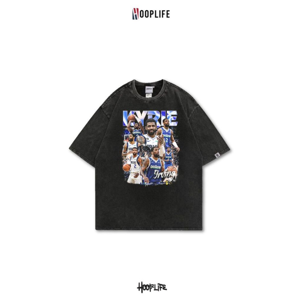 เสื้อยืดแฟชั่น เสื้อยืดแนวสตรีท HoopLife  Kyrie Irving Vintage Oversize Tee Bootleg Collection