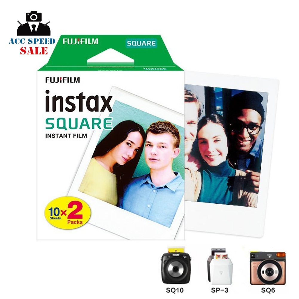 Fujifilm Instax Square Film ฟิล์มขนาดสี่เหลี่ยม (ไม่ใช่ขนาด Mini) แพ็คเดี่ยว 10 แผ่น / แพ็คคู่ 20 แผ่น ของแท้ พร้อมส่ง