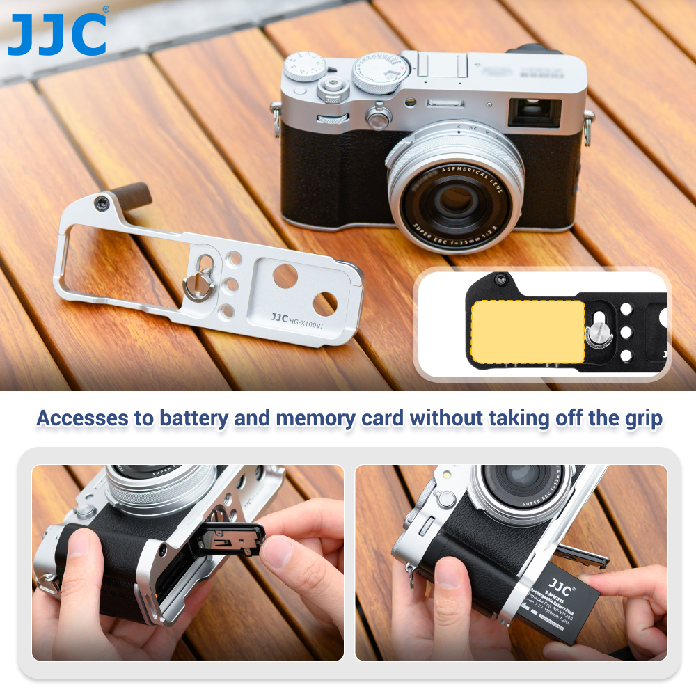 เคส JJC Hand Grip for Fujifilm X100VI X100V ด้ามจับโลหะ Arca Swiss