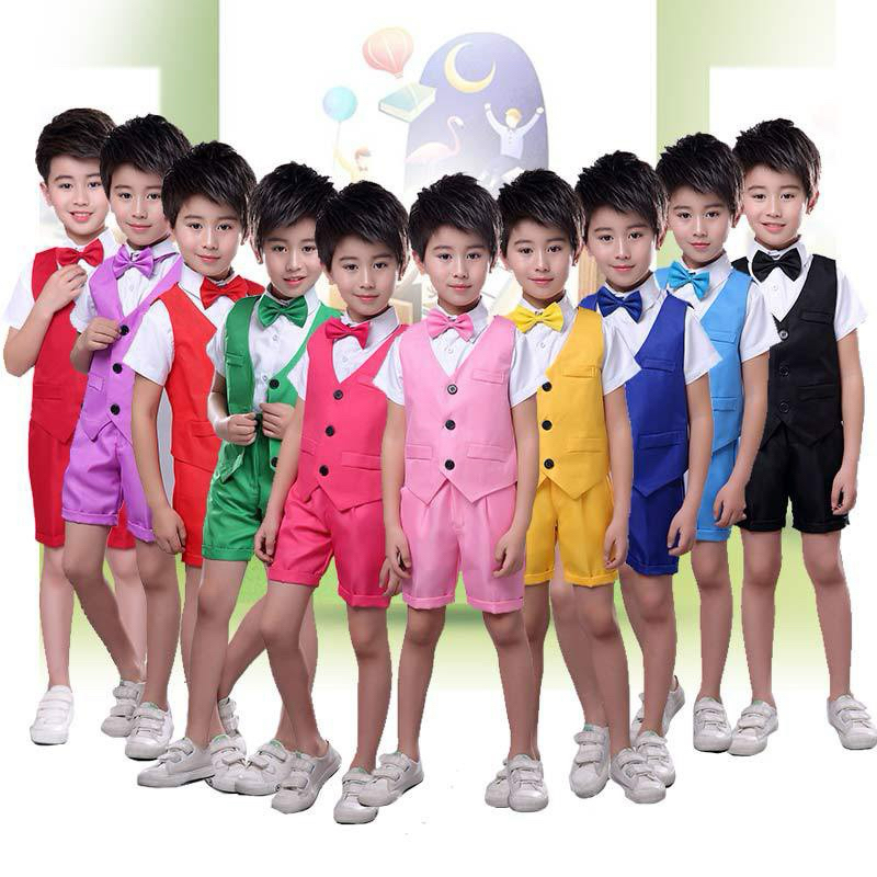 พร้อมส่งในไทย!!!ชุดกั๊กขาสั้นครบชุด(4ชิ้น)สำหรับเด็ก2-15ปี