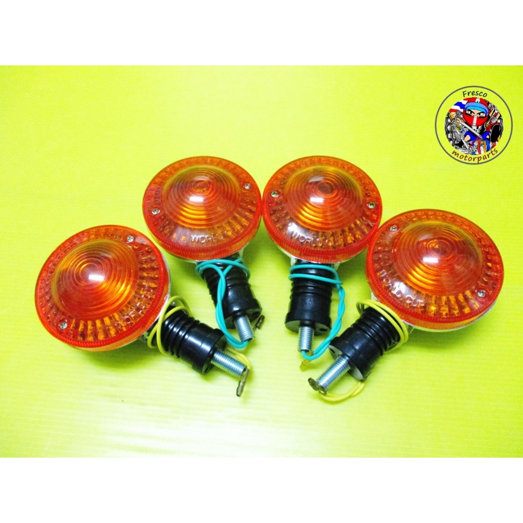 ไฟเลี้ยวหน้า-หลัง YAMAHA DT100 DT125 DT175 DT250 DT400 RS100 RS125 FR&RR Turn Signal Set "Orange"