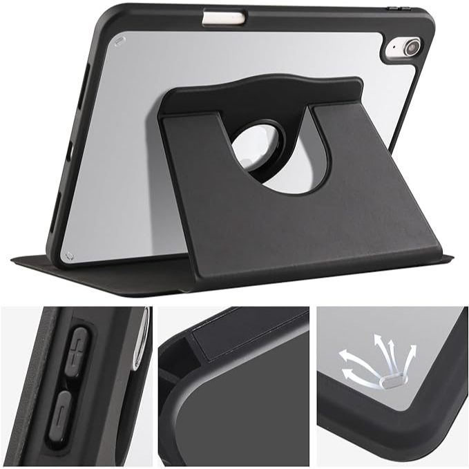 เคสมีช่องใส่ปากกาด้านขวาชาร์จได้เลย สำหรับ ไอแพด Gen 10 10.9" / ไอแพด Gen 11 (A16) หมุน360 องศา หลัง