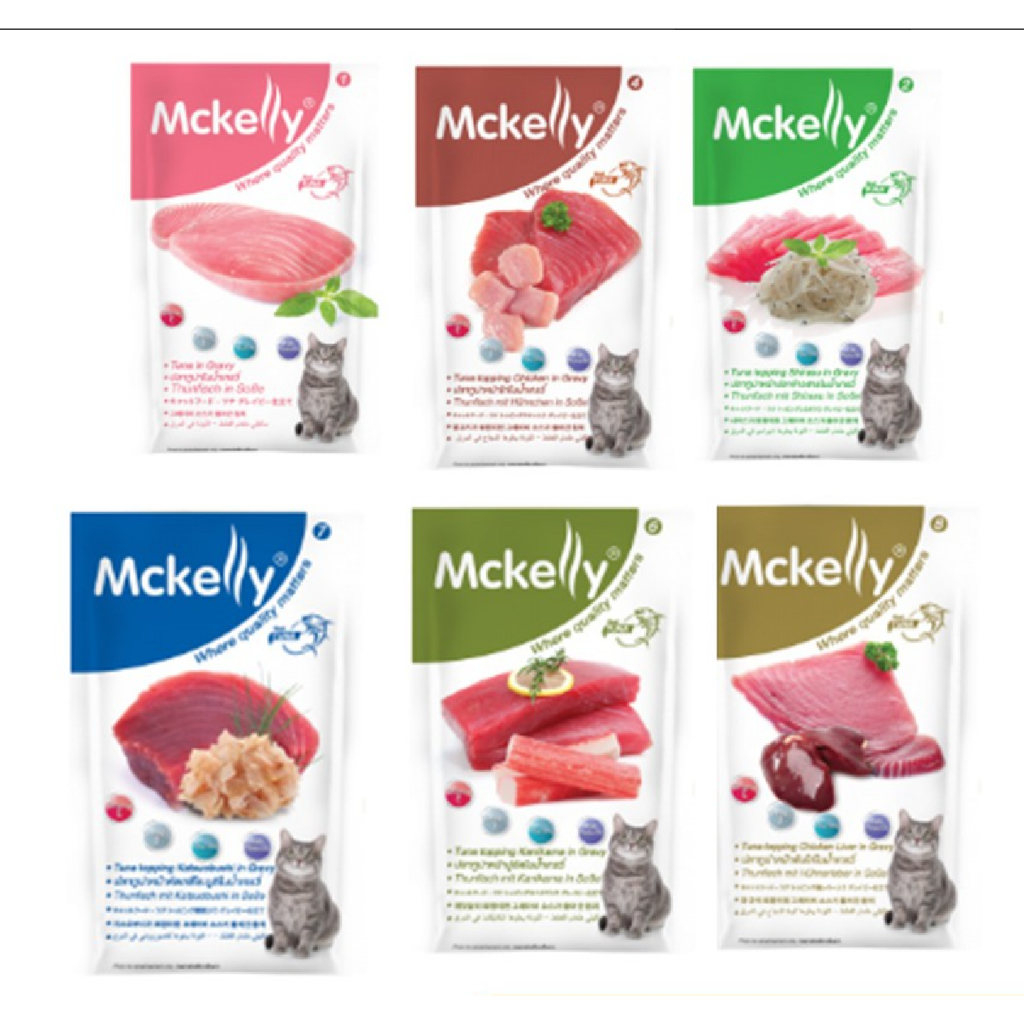 Mckelly แมคเคลลี่ อาหารแมวเปียก สูตรเกรวี่ แบบซอง 70G