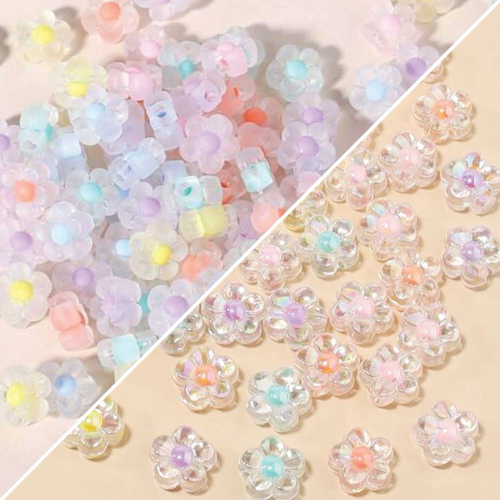 ลูกปัดดอกไม้สอดไส้ ลูกปัดแฟนซี สำหรับทำเครื่องประดับ DIY