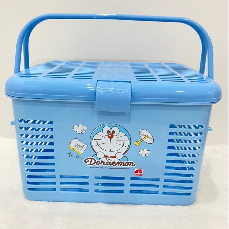 ตะกร้า ใส่ผ้า ใส่ของ อเนกประสงค์มีหูหิ้ว โดเรม่อน การ์ตูน พลาสติกหนา ตะกร้าเตรียมคลอด เด็กอ่อน ลิขสิทธิ์แท้ - รูปที่ 7