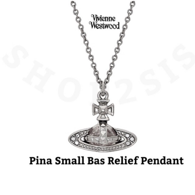 🪐พร้อมส่ง ✨Vivienne Westwood Pina Small Bas Relief Pendant & Earrings ของแท้ 100% (ถุงกระดาษมีขายแยกค่ะ)