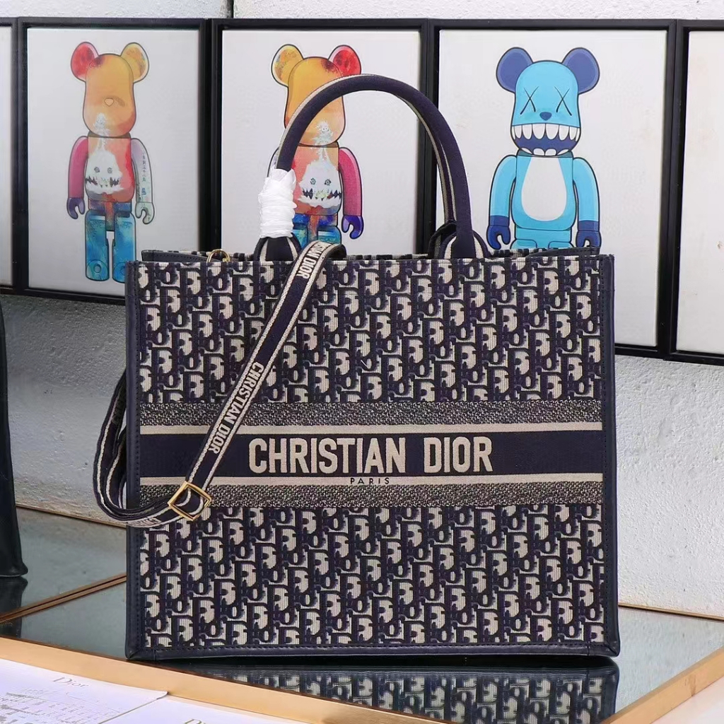 New Women's Dior Large Book Tote Handbag Shopping Bag