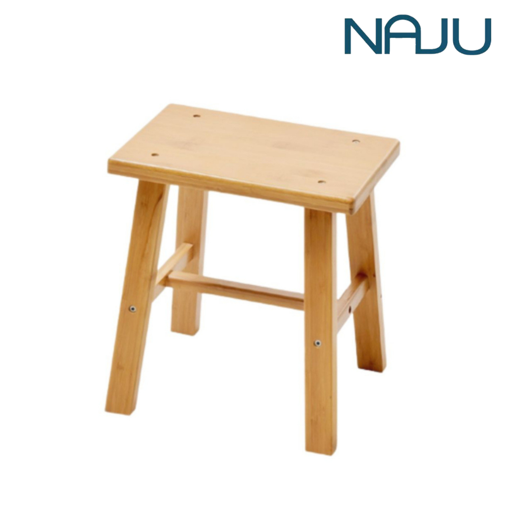 Naju เก้าอี้ เก้าอี้ไม้ไผ่ Saddle สตูล ที่นั่งสตูลเตี้ย ทรงสี่เหลี่ยม ไม้เตี้ย โต๊ะนั่งไซส์เล็ก รับน้ำหนักได้มาก