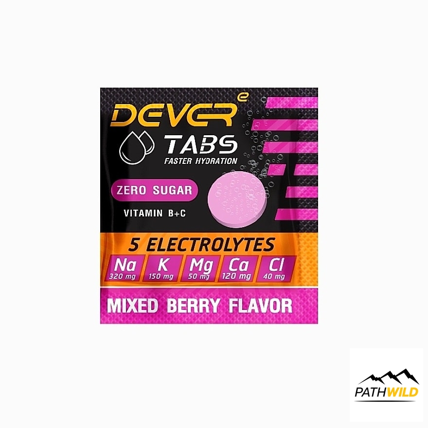 DEVER TABS แพ็ค 1 เม็ด เกลือแร่ในรูปแบบเม็ดฟู่ละลายน้ำ เพื่อช่วยชดเชยการสูญเสียน้ำ เกลือแร่และแร่ธาต