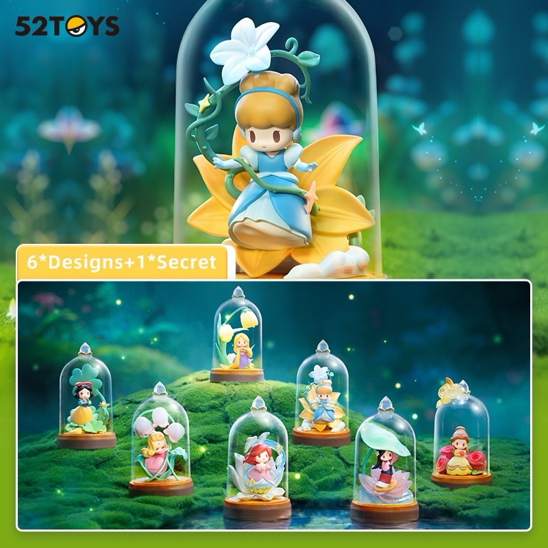 พร้อมส่ง 52TOYS Disney Princess D-Baby Flowers and Shadows Series Blind Box Figure Toy
