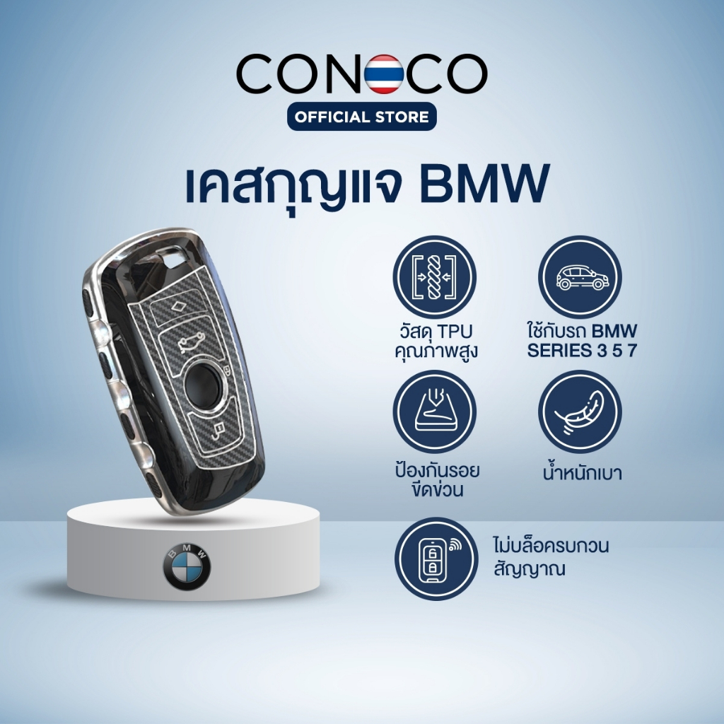 เคสกุญแจ BMW series 3 5 7 รุ่นอื่นๆที่ทรงเดียวกัน Car Key Case