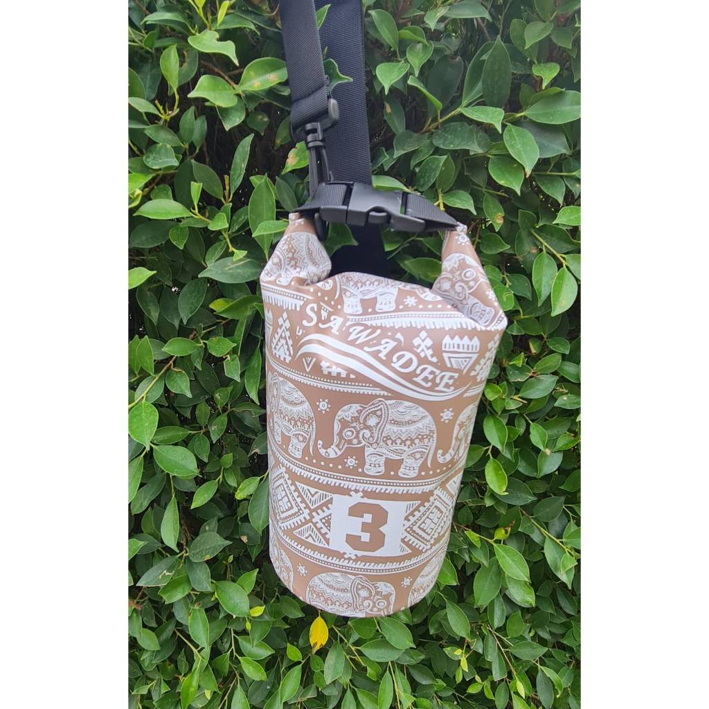 กระเป๋ากันน้ำ กระเป๋าทะเล เกรดห้าง พรีเมี่ยม 3 ลิตร "สวัสดี ช้างไทย" Waterproof Bag, Ocean Bag