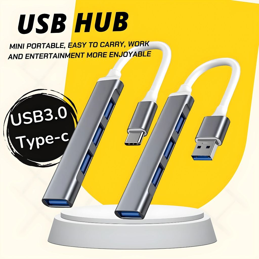 USB HUB ความเร็วสูง 4 พอร์ตฮับ USB 3.0 Type-C HUB Adapter สำหรับ PC /NOTEBOOK /LABTOP อุปกรณ์เสริมคอมพิวเตอร์