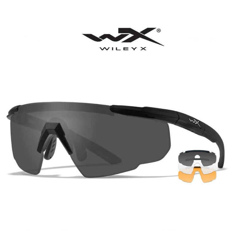 แว่นตาตา WILEY X SABER ADVANCED ชุด 3 เลนส์ มีเลนส์ สีดำ ,ส้ม,ใส