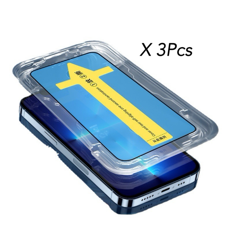 🔥Hot 3Pcs⚡️ติดง่าย ฟิล์มกระจกสำหรับรุ่น แบบเต็มจอ ใสHD for iPhone 17 Pro Max/16E 15 14 13 12 11 mini 8/7 Plus XR/XS Max