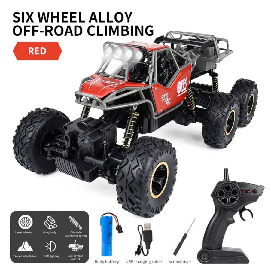 รถบังคับออฟโรด6ล้อ ไต่ภูเขา รถบังคับวิทยุ Rock Crawler 4WD รถไต่หิน 1:16 คละสี รถบังคับ รถบังคับวิทยุ รถไต่หิน