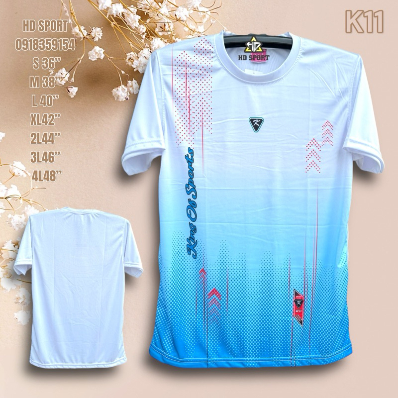 เสื้อกีฬาราคาถูก K11 เสืัอพิมลายทรงตรงใส่ได้ชายหญิง