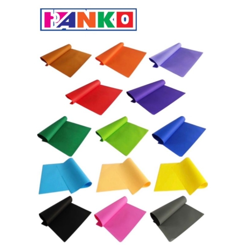 กระดาษโปสเตอร์สี 2หน้า, กระดาษสีสองหน้า 80g ขนาด52*77ซม. (10แผ่น/ห่อ)