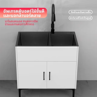 อ่างล้างจานสแตนเลสในครัว ตู้รวมอ่างล้างจานในครัวเรือน ตู้อ่างล้างจานที่เรียบง่าย อ่างล้างจานเดี่ยว และคู่