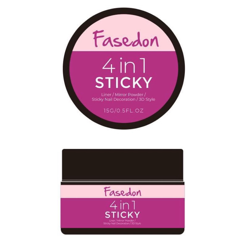 Sticky gel เจลทำเล็บ 4in1 แบรนด์ >>fasedon<< 15g