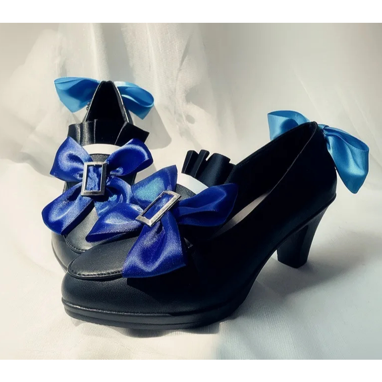 Game Genshin Fontaine Furina Shoes Cosplay Costumes Props Water God High Heels Shoes Handmade