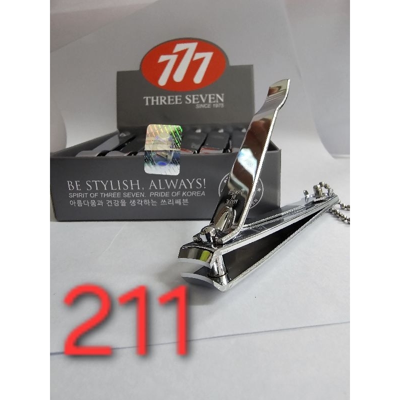 777 กรรไกรตัดเล็บ 211 ใหญ่+ปากแบน[ยกกล่อง]