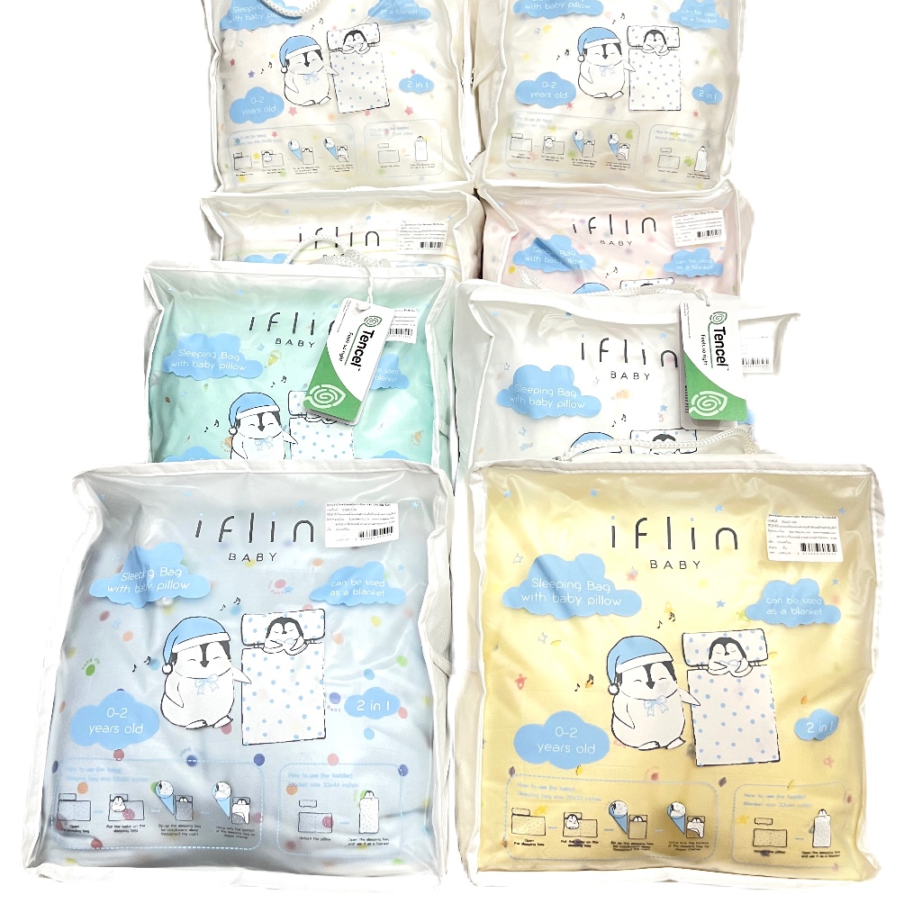 Iflin Baby-9m+ ถุงนอน+หมอนเด็กไซส์ Mini Toddler (9 เดือนขึ้นไป)- Sleeping Bag with Baby Pillow