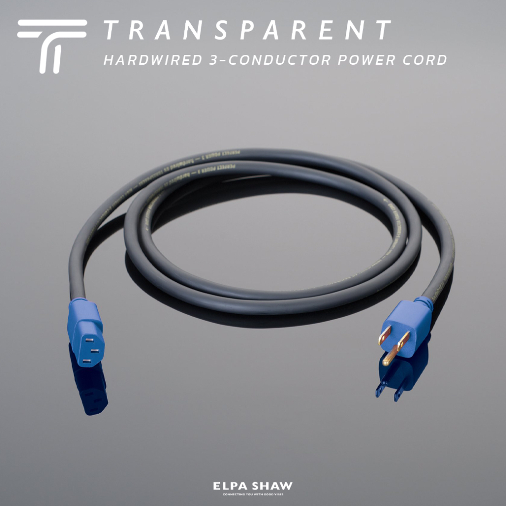 Transparent Hardwired 3-Conductor Power Cord สายไฟ Transparent Hardwired 3-Conductor