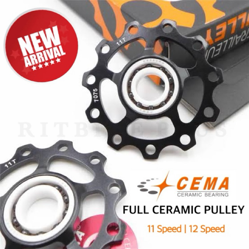 (โค๊ดส่วนลด) ลูกรอกตีนผีจักรยาน CEMA FULL CERAMIC PULLEY วัสดุอลูมิเนียม CNC 7075 แข็งแรง ทนทาน และน