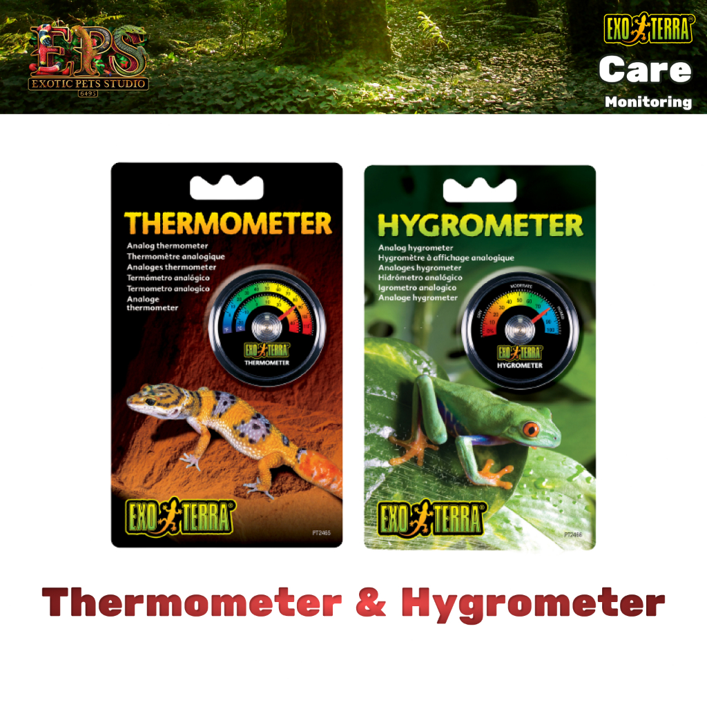 Exo Terra Analog Thermometer & Hygrometer เครื่องวัดอุณหภูมิ และเครื่องวัดความชื้น แบบแอนะล็อค