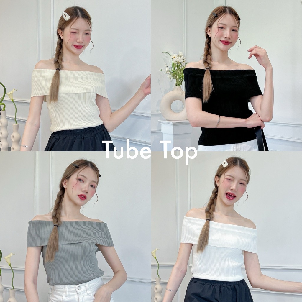 88story.th - Tube top พร้อมส่ง เสื้อปาดไหล่