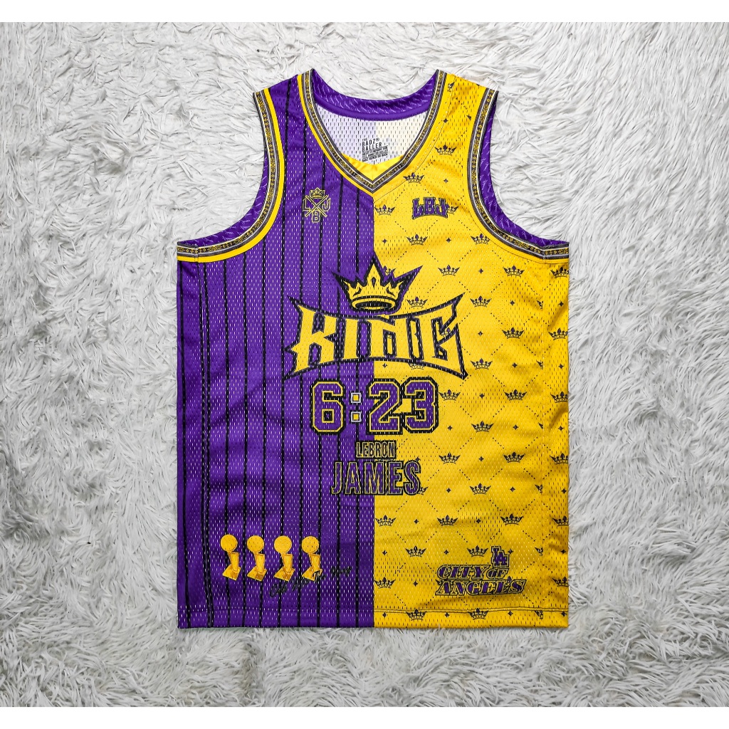 เสื้อบาสแขนกุด Jersey Lakers Lebron James มีไซซ์ใหญ่