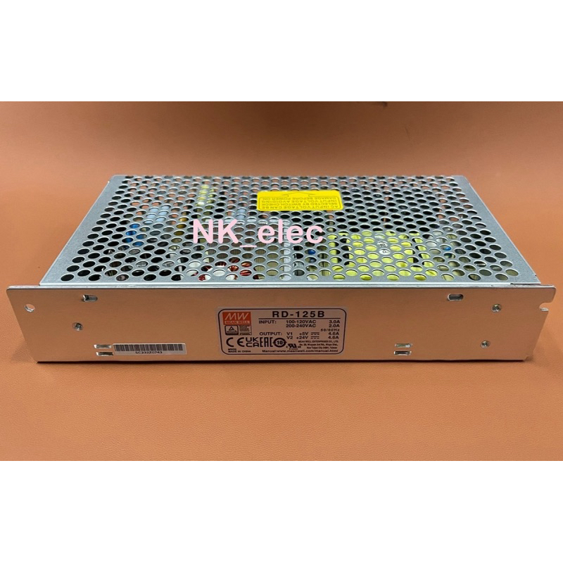 RD-125B Switching Power Supply INPUT : 100-240VAC OUTPUT : + 5VDC 4.6A + 24VDC 4.6A