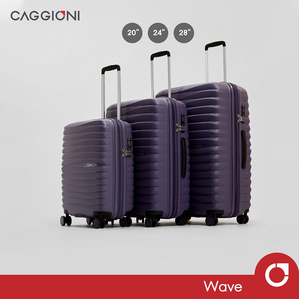 CAGGIONI กระเป๋าเดินทาง รุ่นเวฟ (Wave : C23061) : สีม่วง
