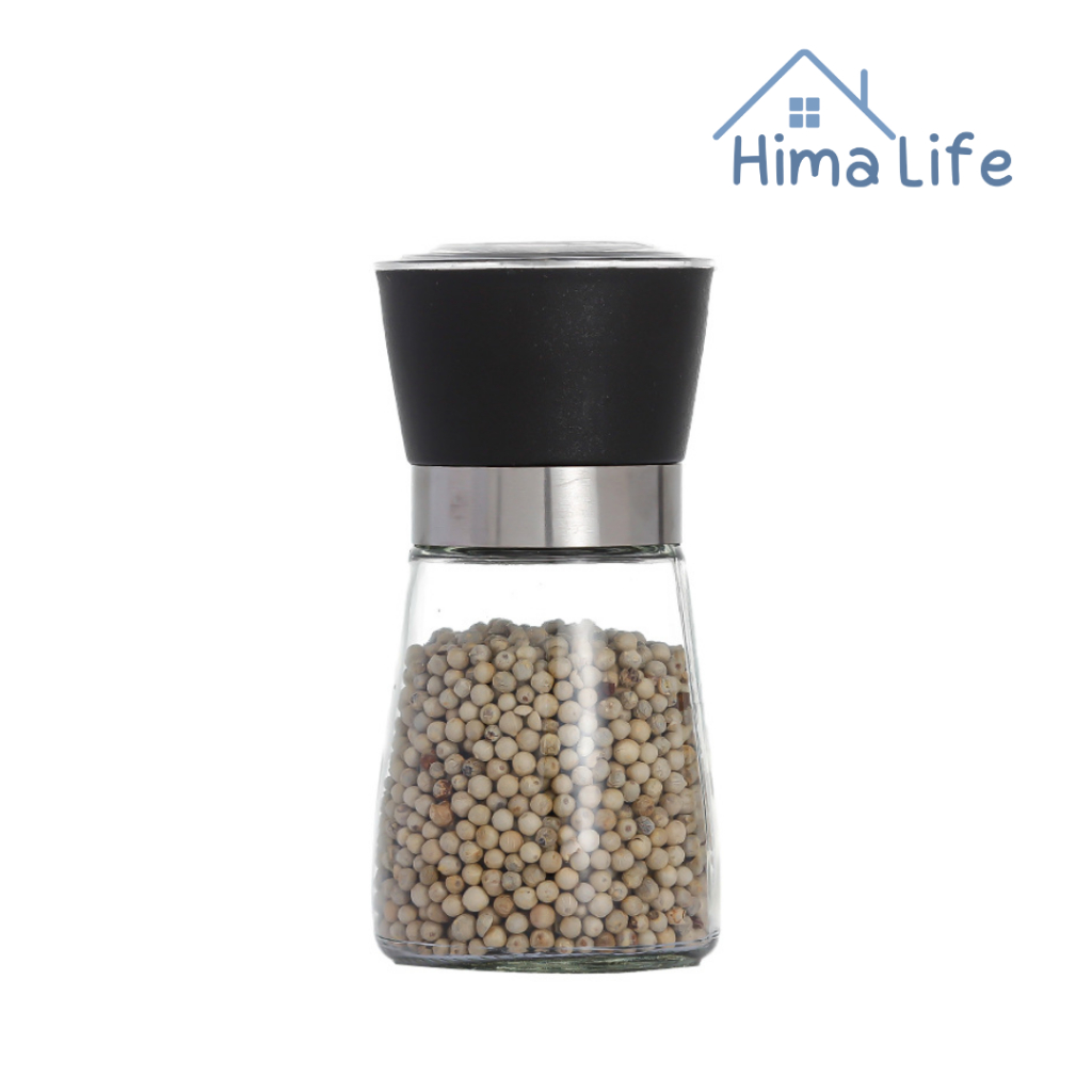 ขวดบดพริกไทย ที่บดเครื่องเทศ ขวดใส่เครื่องเทศ มีฝาปิด ไม่เป็นสนิม Pepper grinder Hima Life