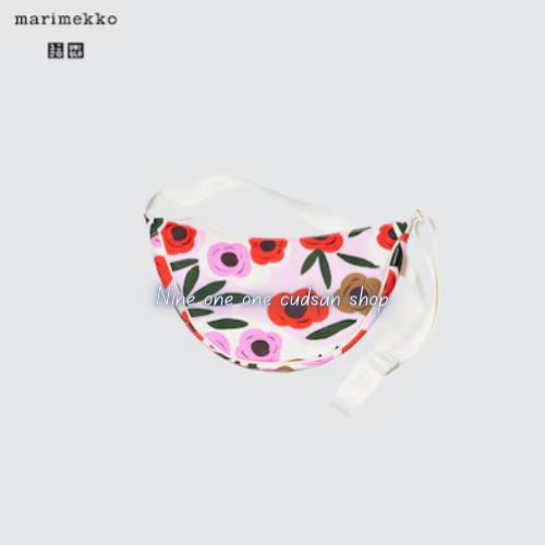 กระเป๋าสะพายข้าง มารีเมกโก๊ะ Marimekko X  U n i q l o ของแท้ W's Round Shoulder bag ของแท้