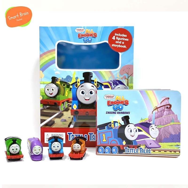 *ส่งทุกวัน* บอร์ดบุ๊คพร้อมโมเดล Thomas & Friends All Engines Go Tattle Tales Board book