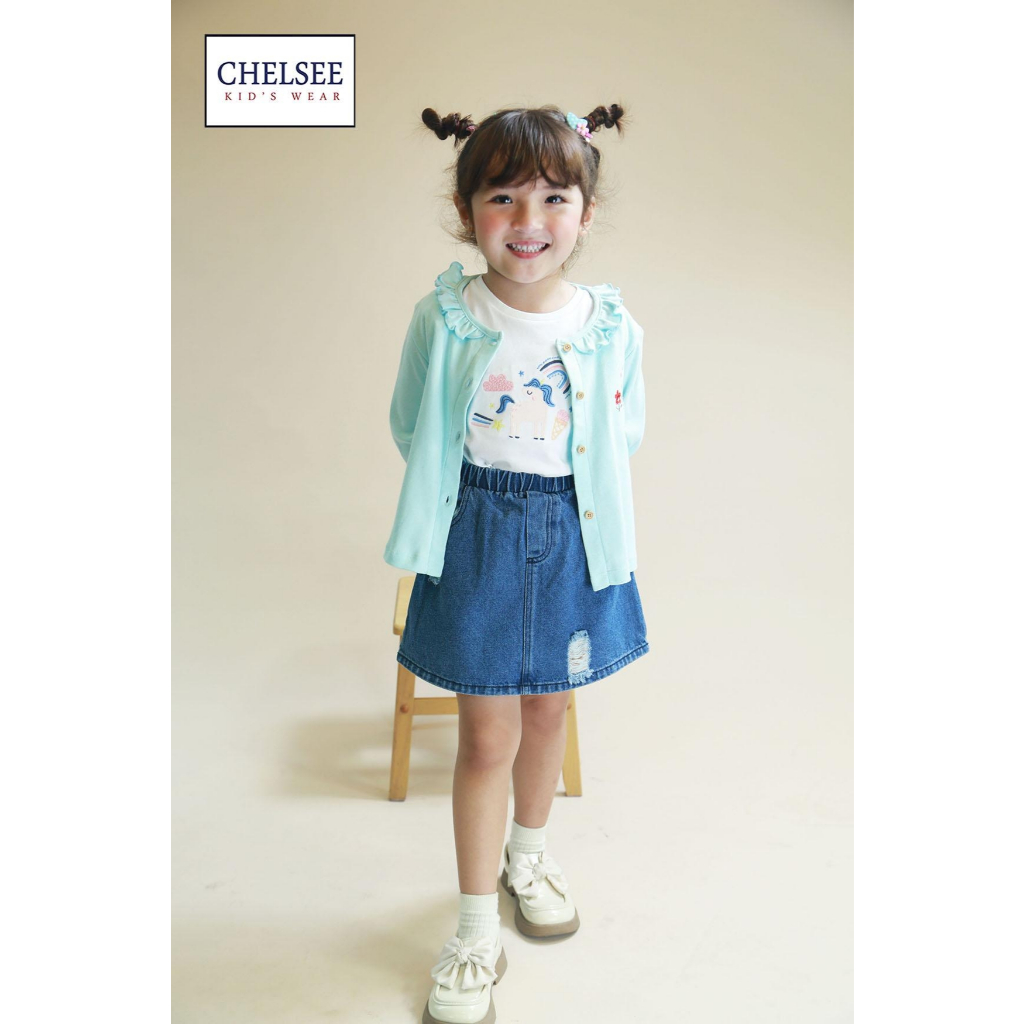 Chelsee تنورة جينز قصيرة للبنات (1.5-10 سنوات) — صورة 2