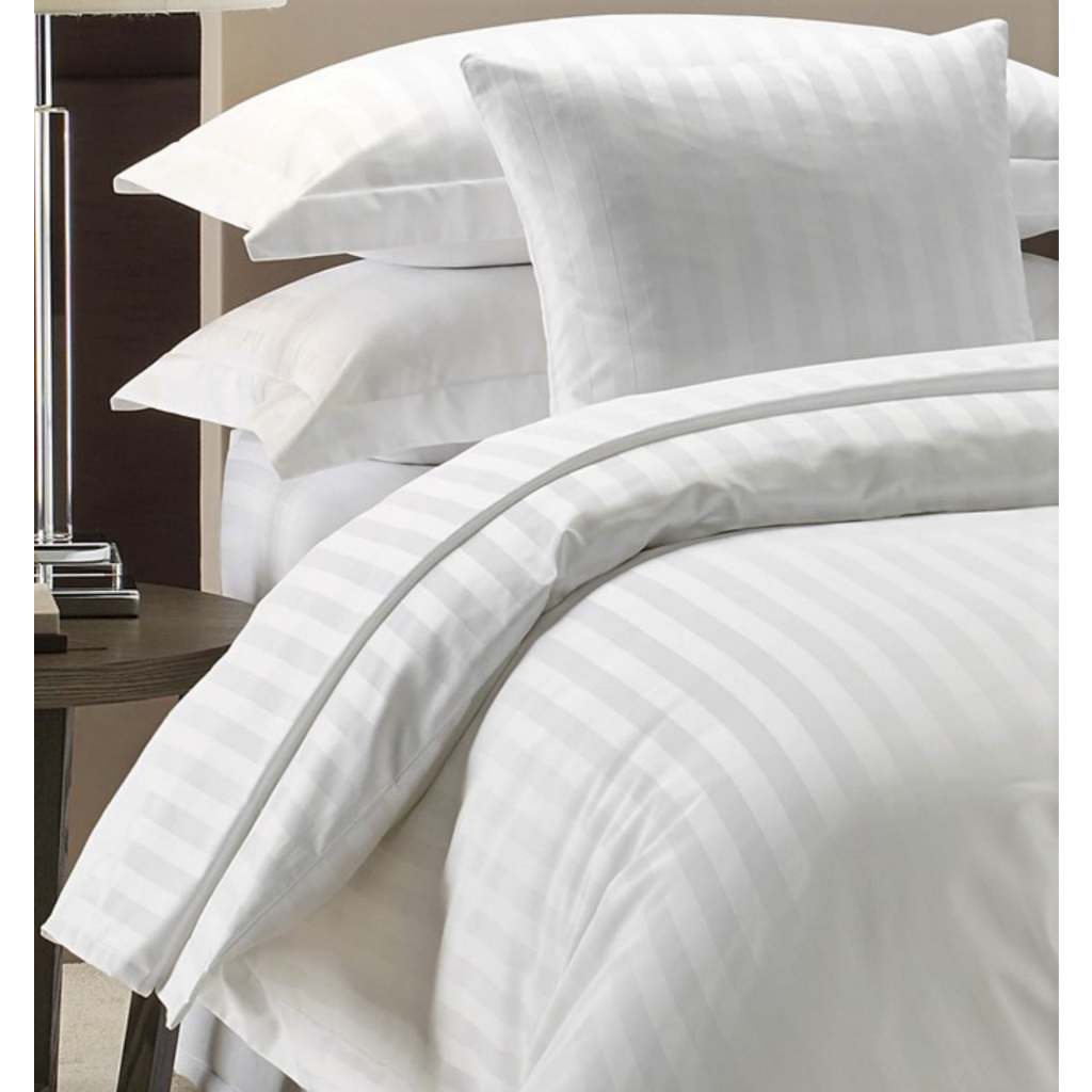 SET 4-IN-1 250 Thread Count Stripe ลายริ้ว 250 เส้นด้าย ผ้าปู+2 ปลอกหมอน+ไส้ผ้านวม+ปลอกผ้านวม คอตตอน 100% เกรดโรงแรม
