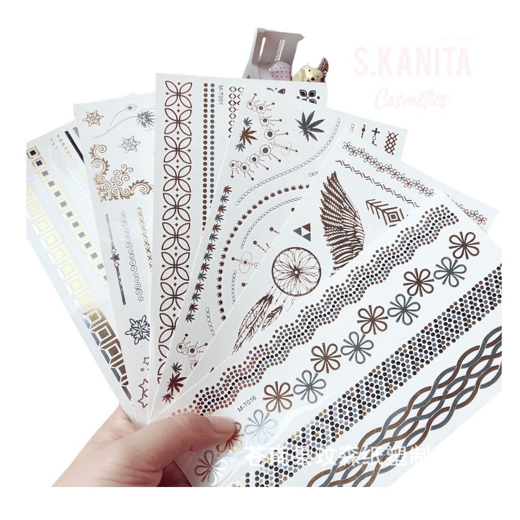 แทททู สีทอง สีเงิน EDM Music Festival Tattoo