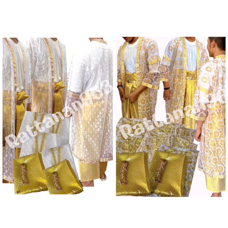 ชุดคลุมนาค ชุดนาค (เสื้อนาค+ผ้านุ่งนาค)ชุดก่อนบวช