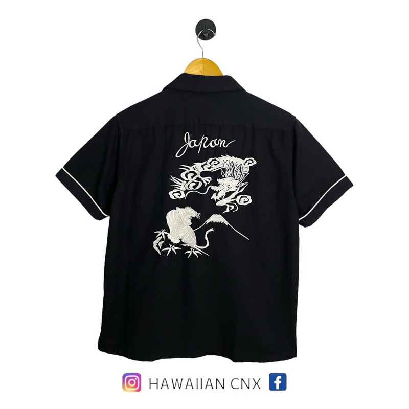AVIREX JAPAN 🇯🇵 Embroidery Bowling Shirt งานปักทั้งตัวแน่นๆ! “Tiger &amp; Dragon”