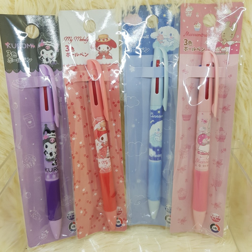 ปากกาลูกลื่น 3 สี น้ำเงิน ดำ แดง หัวขนาด 0.7 มม. ลายการ์ตูนลิขสิทธิ์ ซานริโอ้ Sanrio จากประเทศญี่ปุ่น ราคา ถูกที่สุด ดีลบีเคเค แกลเลอรีภาพที่ 3