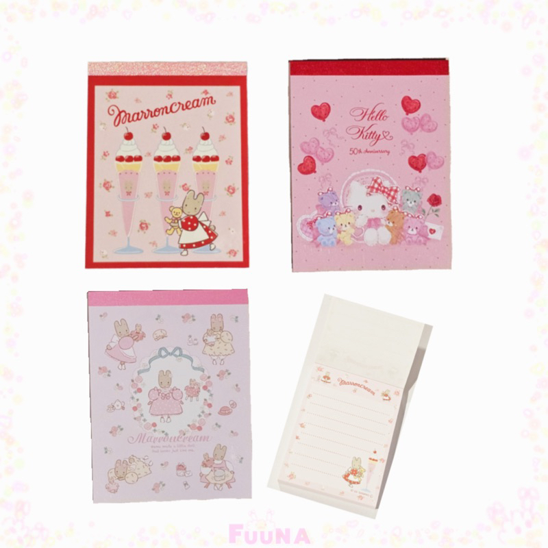 Sanrio สมุดฉีก มารอนครีม คิตตี้ จากญี่ปุ่นของแท้ 100%