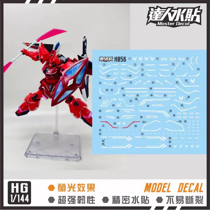 🟥ดีคอลน้ำ DL 056 SEED Decal HG 1:144 ZGMF-2025/F GELGOOG Menace (Lunamaria Hawke Custom) เรืองแสงแบล