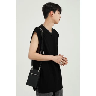 (โปร 1 แถม 1) เสื้อยืดแขนกุด เสื้อแขนตัด สไตล์เกาหลี เสื้อใส่อยู่บ้าน ใส่เที่ยว ผ้า Cotton 100% ทอพิเศษหนานุ่มใส่สบาย B1