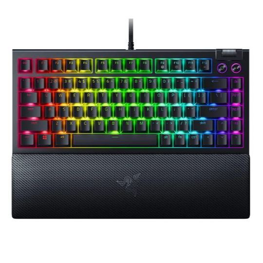 KEYBOARD (คีย์บอร์ด) RAZER BLACKWIDOW V4 75% (BLACK) (RAZER ORANGE SWITCH - RAZER CHROMA RGB - EN)