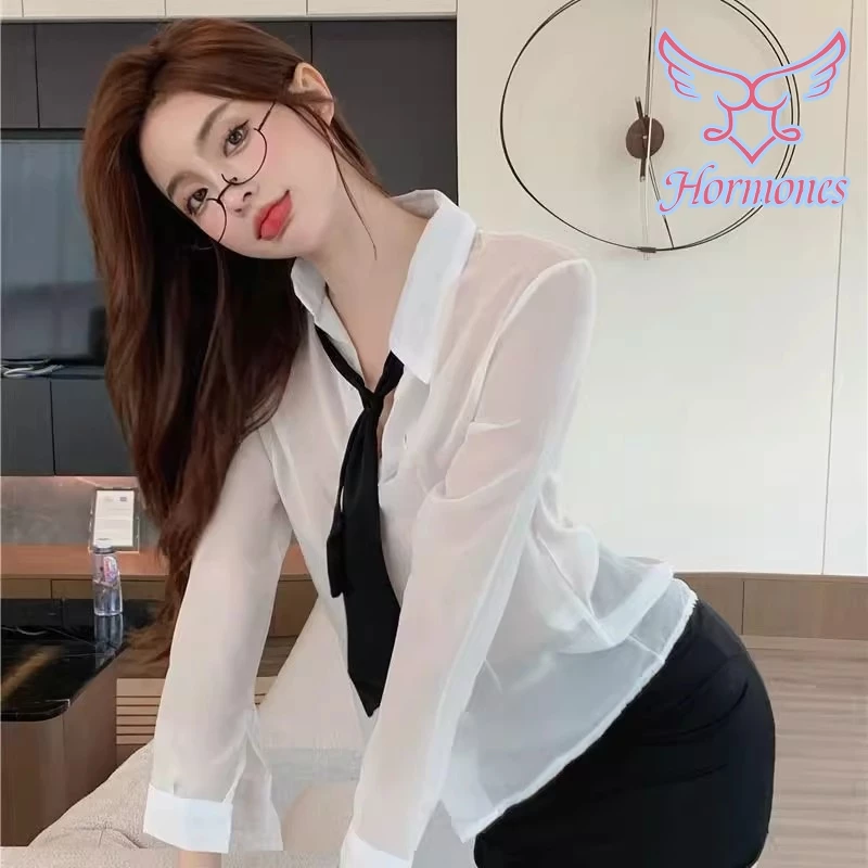 Hormones 💞💞 เลขานุการเครื่องแบบ ชุด เซ็กซี่ ดูผ่าน ล่อ สำนักงาน ใส่สบาย พร้อมส่งจากไทย(H9304)