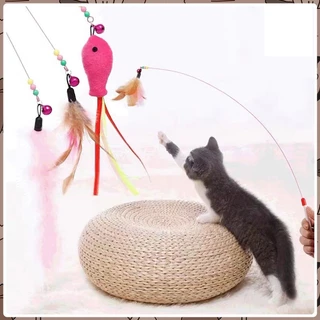 Cuttie Pettie ของเล่นเเมว ของเล่นแมว ไม้ตกแมว แบบสปริง ล่อแมว ลวดสลิง ไม้แมว ยาวสุด ไม่ล่อแมว ของเล่น สำหรับแมว สำหรับสั